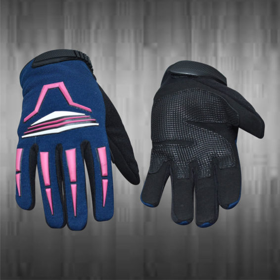 Navy Blue / Black Mechanic Gloves