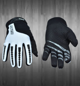 Black and White Motocross Gloves