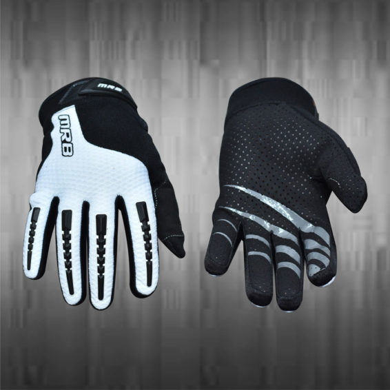 Black and White Motocross Gloves