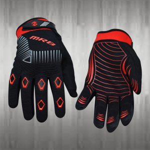 RB-821: Black / Red Motocross Gloves